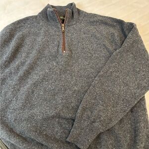 Orvis Men's Charcoal Zip-Up Sweater